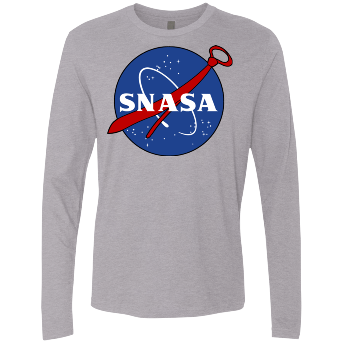 T-Shirts Heather Grey / Small SNASA Men's Premium Long Sleeve
