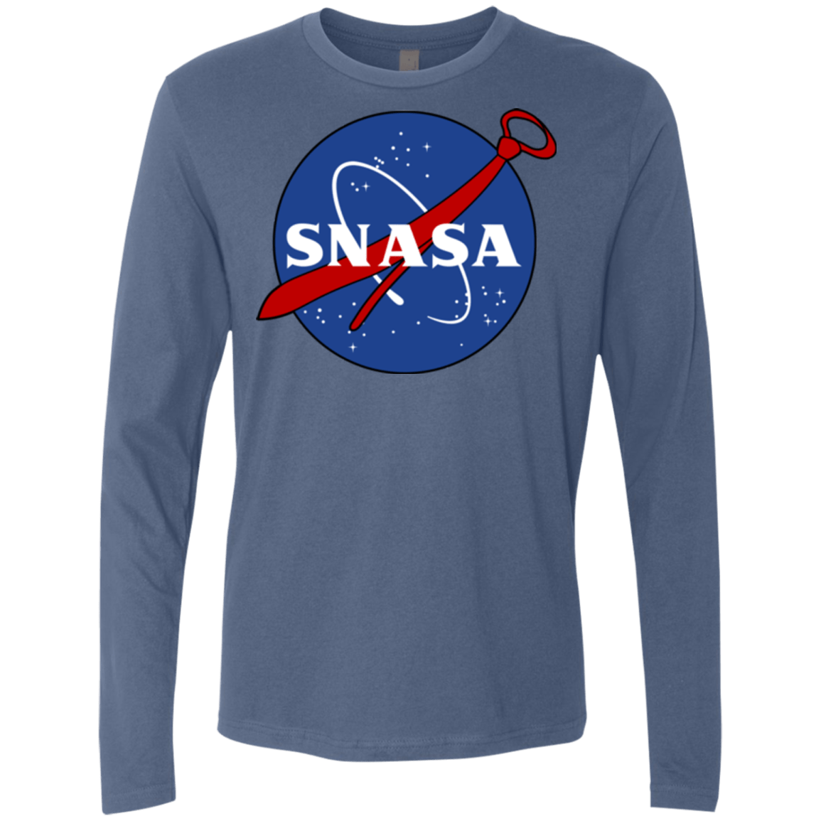 T-Shirts Indigo / Small SNASA Men's Premium Long Sleeve