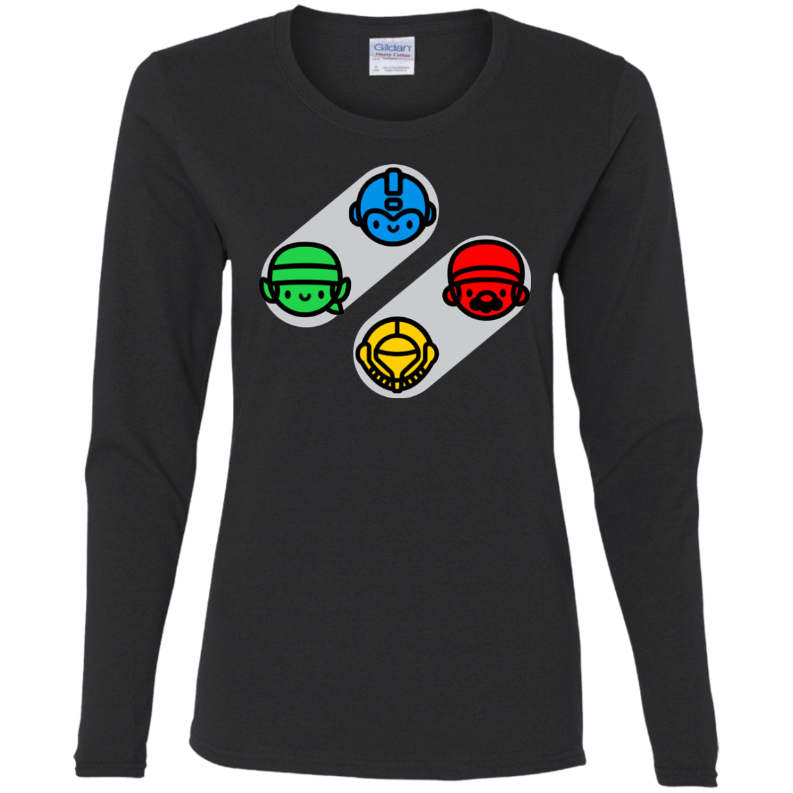 T-Shirts Black / S SNES Women's Long Sleeve T-Shirt