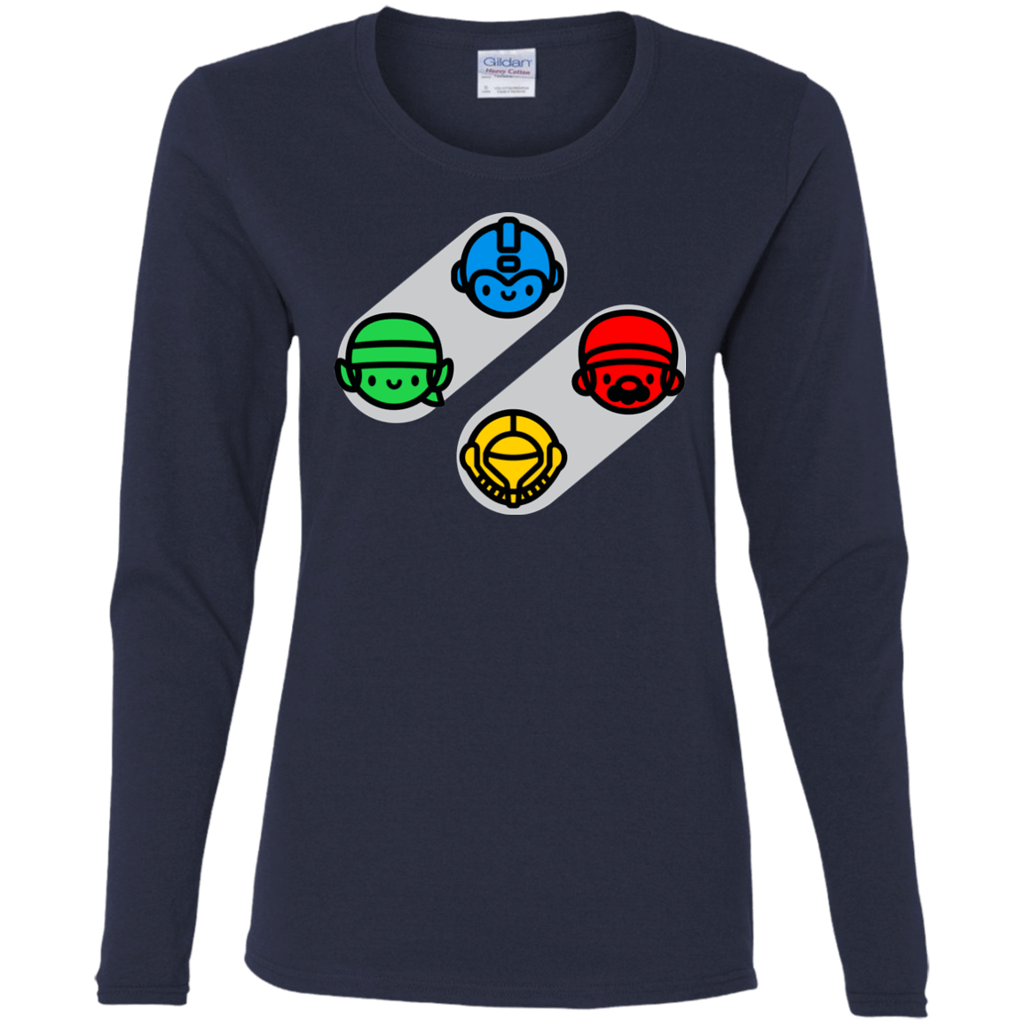 T-Shirts Navy / S SNES Women's Long Sleeve T-Shirt