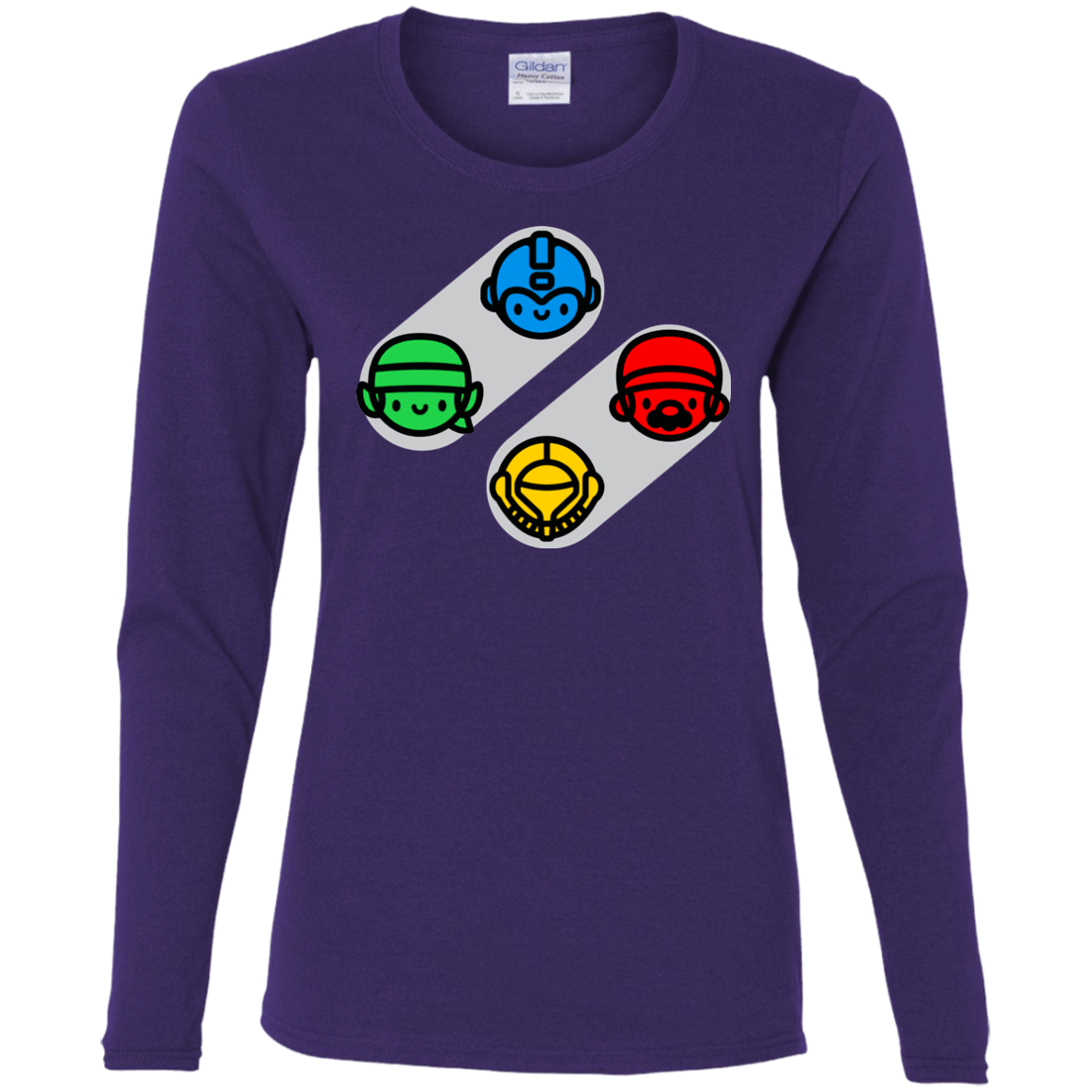 T-Shirts Purple / S SNES Women's Long Sleeve T-Shirt