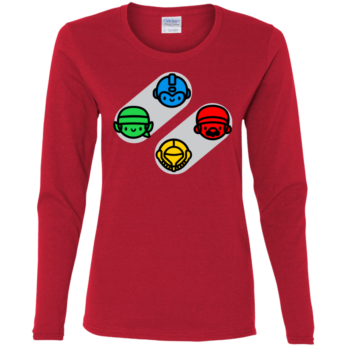 T-Shirts Red / S SNES Women's Long Sleeve T-Shirt