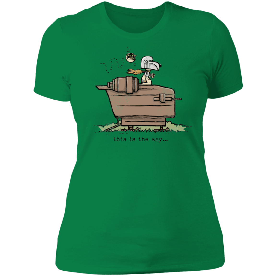 T-Shirts Kelly Green / S Snoopy Mando Women's Premium T-Shirt