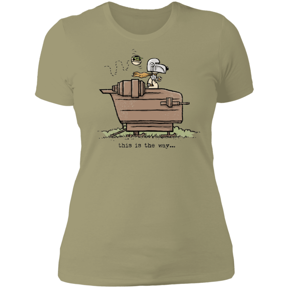 T-Shirts Light Olive / S Snoopy Mando Women's Premium T-Shirt