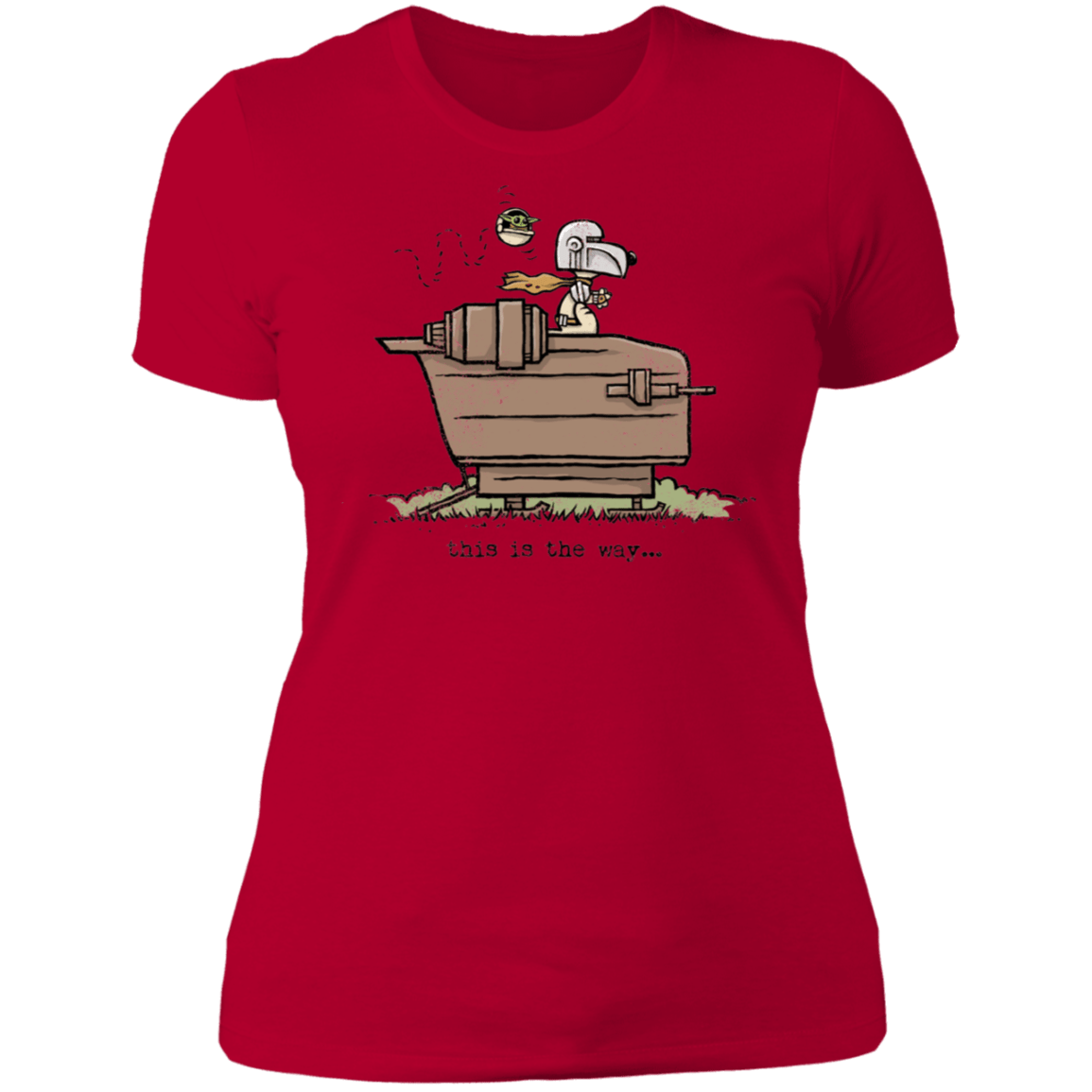 T-Shirts Red / S Snoopy Mando Women's Premium T-Shirt
