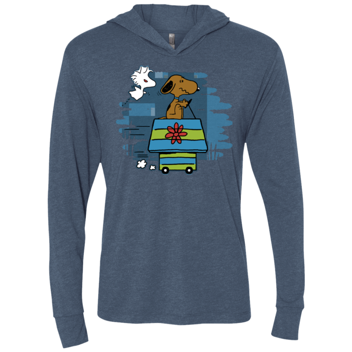 T-Shirts Indigo / X-Small Snoopydoo Triblend Long Sleeve Hoodie Tee