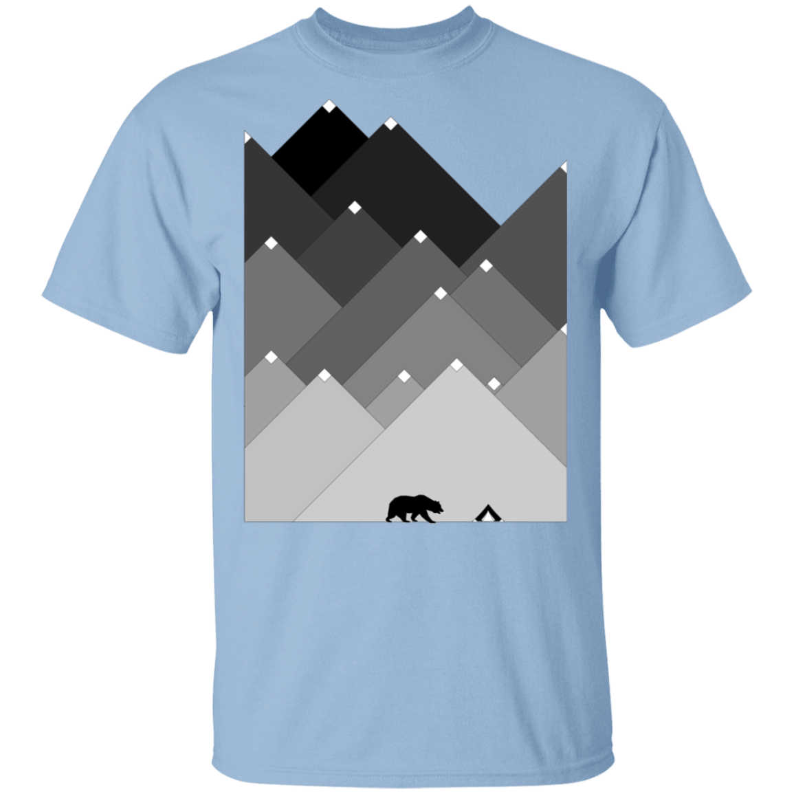 T-Shirts Light Blue / S Snow Cap Bear Mountain T-Shirt