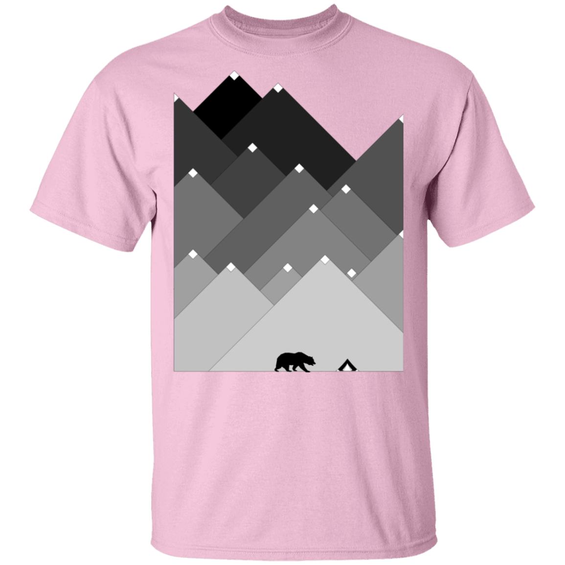 T-Shirts Light Pink / S Snow Cap Bear Mountain T-Shirt
