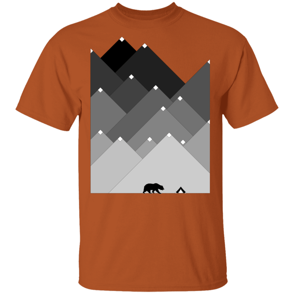 T-Shirts Texas Orange / S Snow Cap Bear Mountain T-Shirt