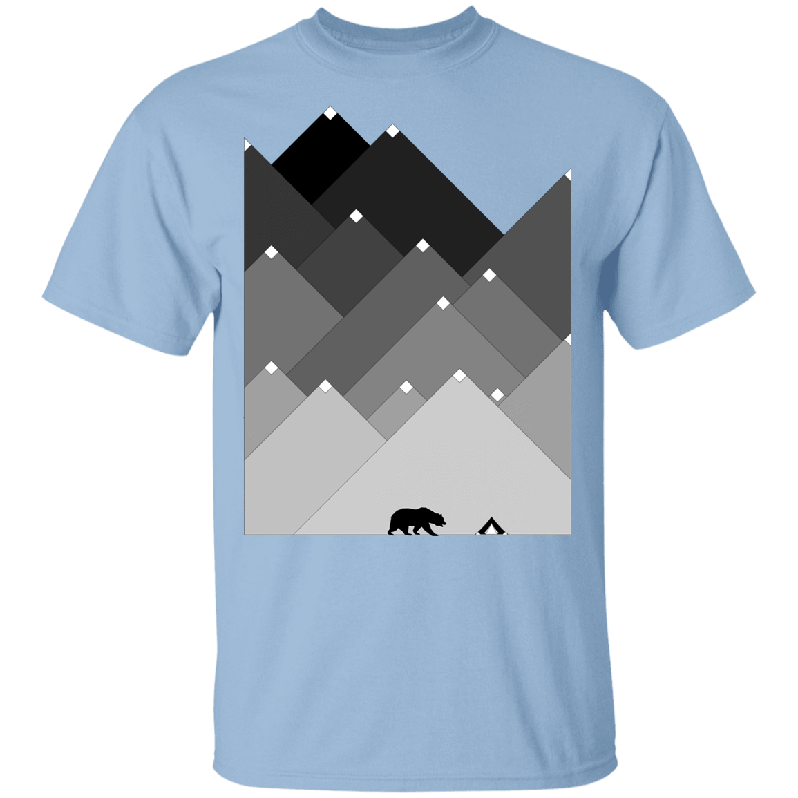 T-Shirts Light Blue / YXS Snow Cap Bear Mountain Youth T-Shirt