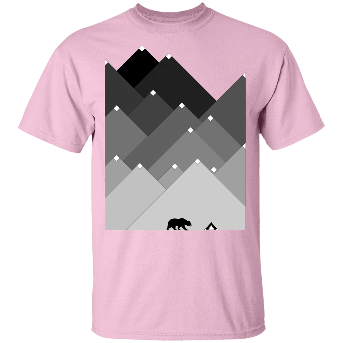 T-Shirts Light Pink / YXS Snow Cap Bear Mountain Youth T-Shirt