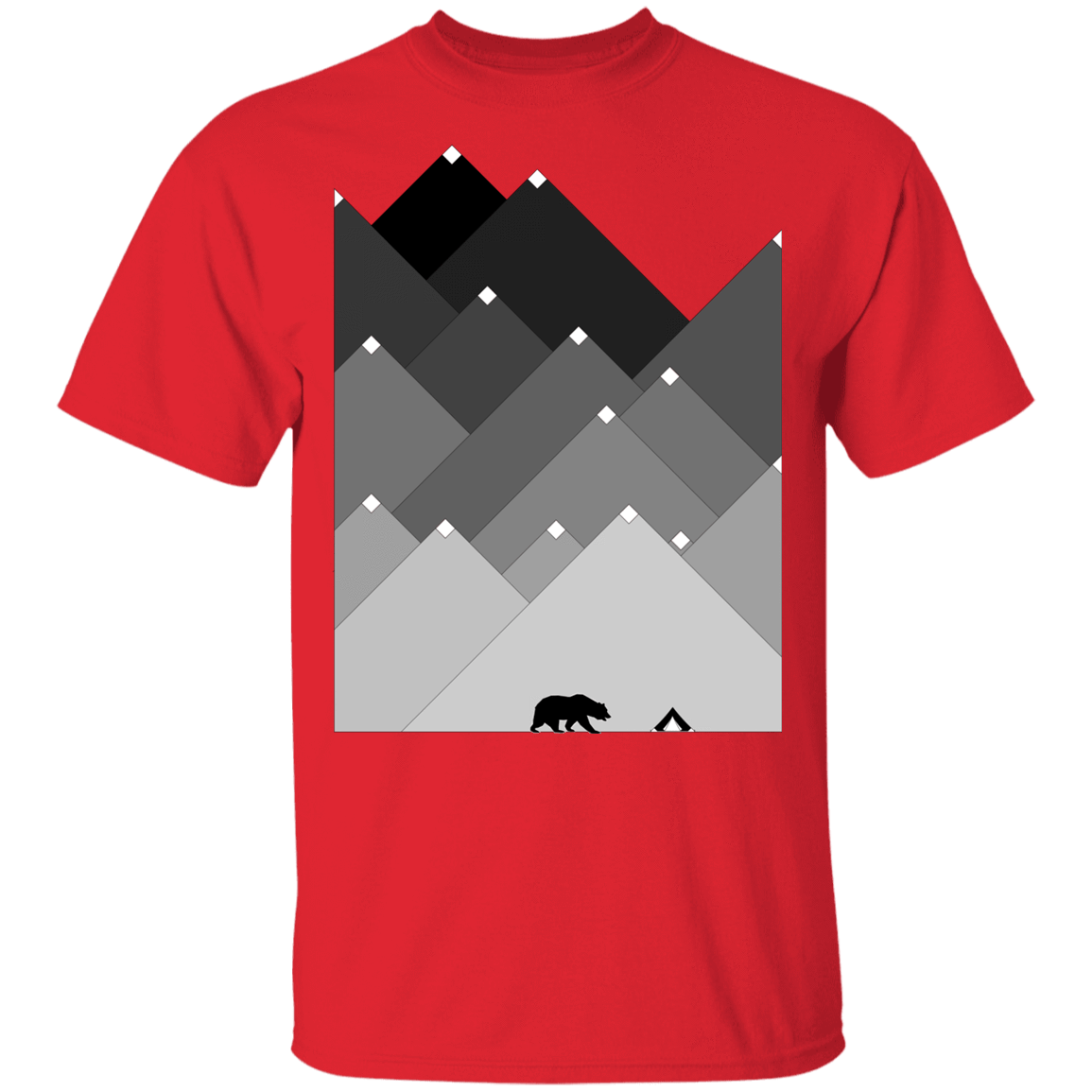 T-Shirts Red / YXS Snow Cap Bear Mountain Youth T-Shirt