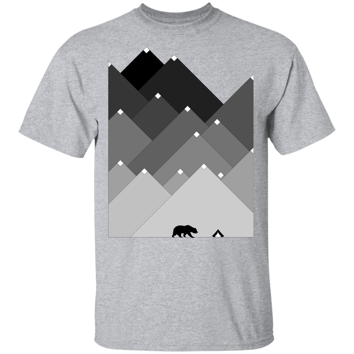 T-Shirts Sport Grey / YXS Snow Cap Bear Mountain Youth T-Shirt