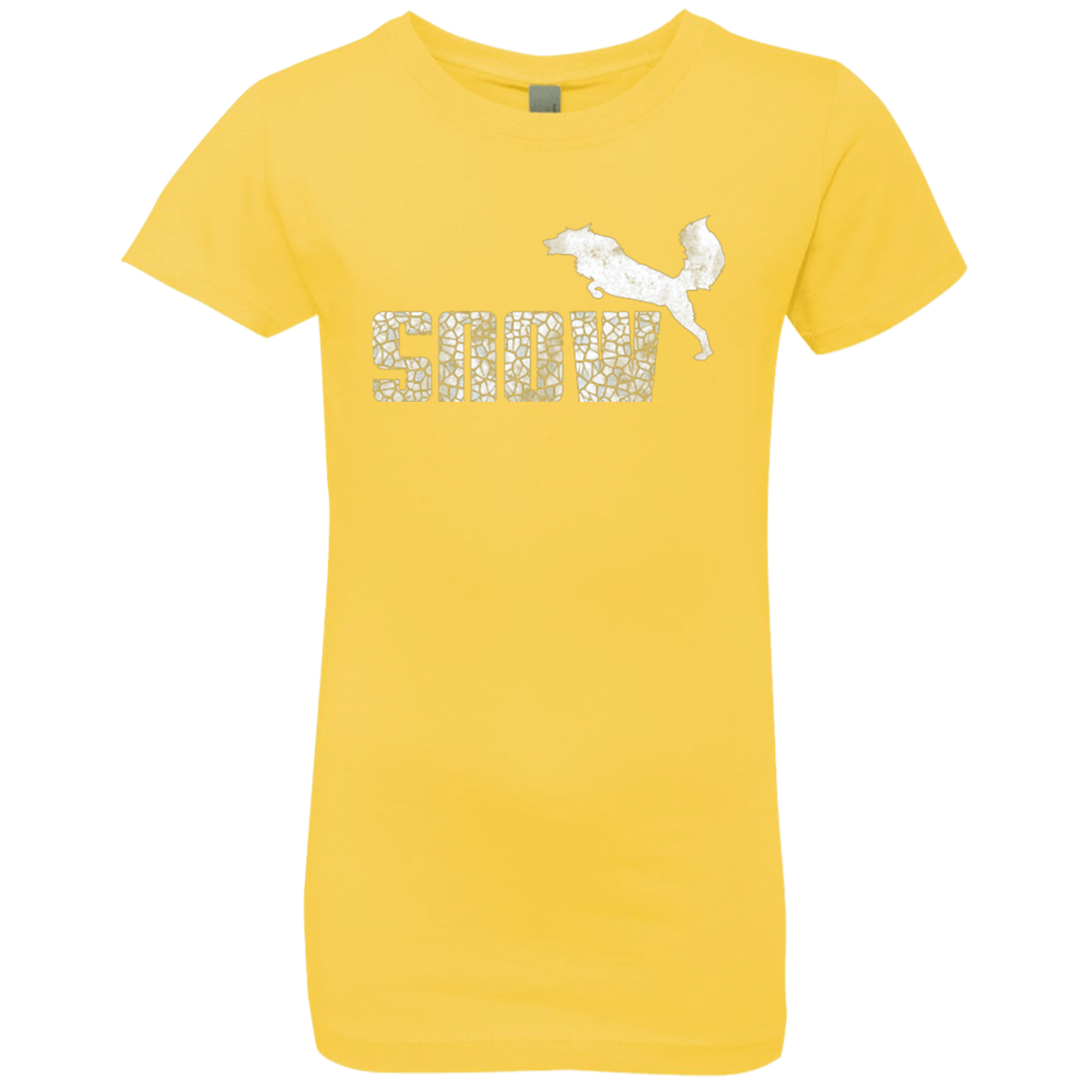 T-Shirts Vibrant Yellow / YXS Snow Girls Premium T-Shirt