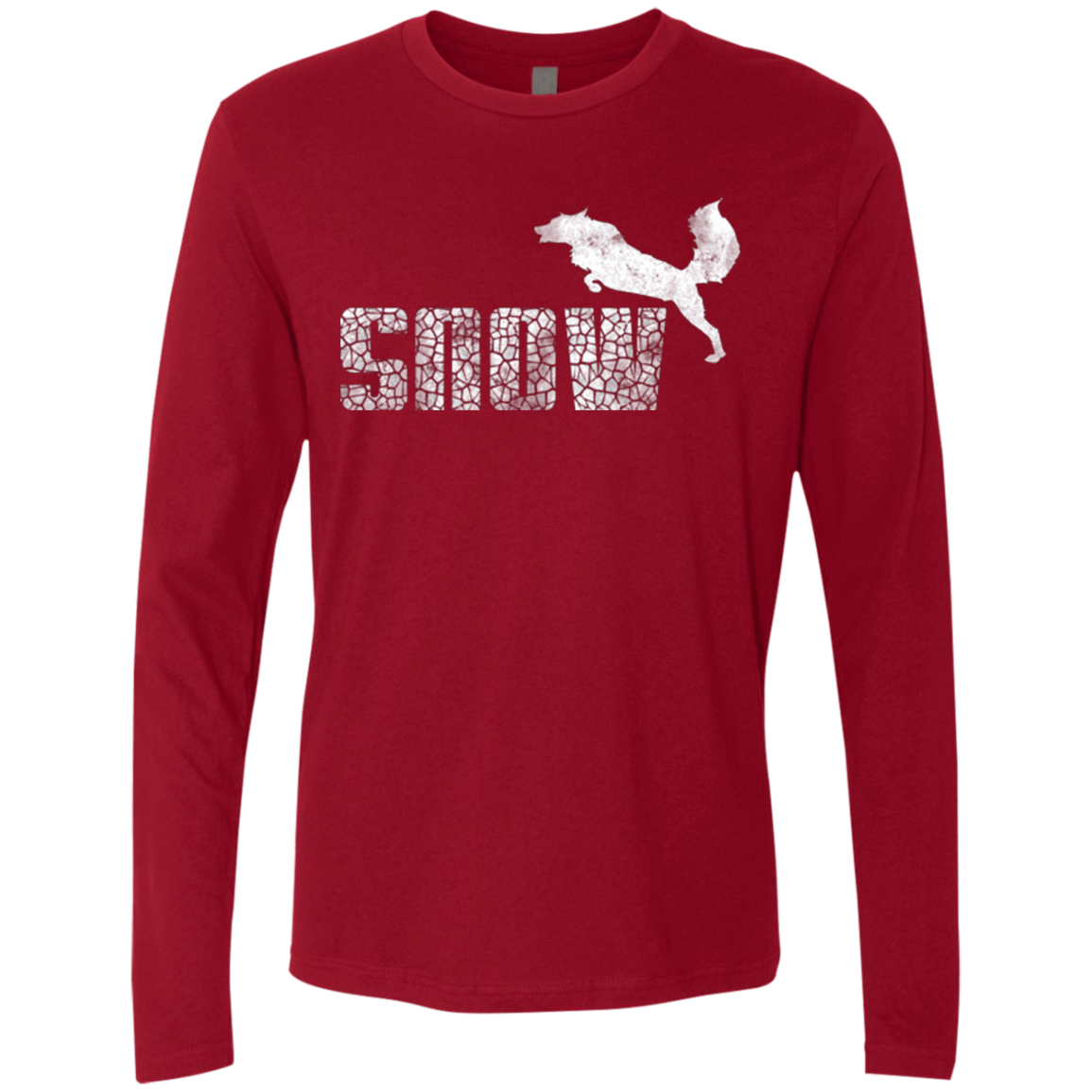 T-Shirts Cardinal / Small Snow Men's Premium Long Sleeve