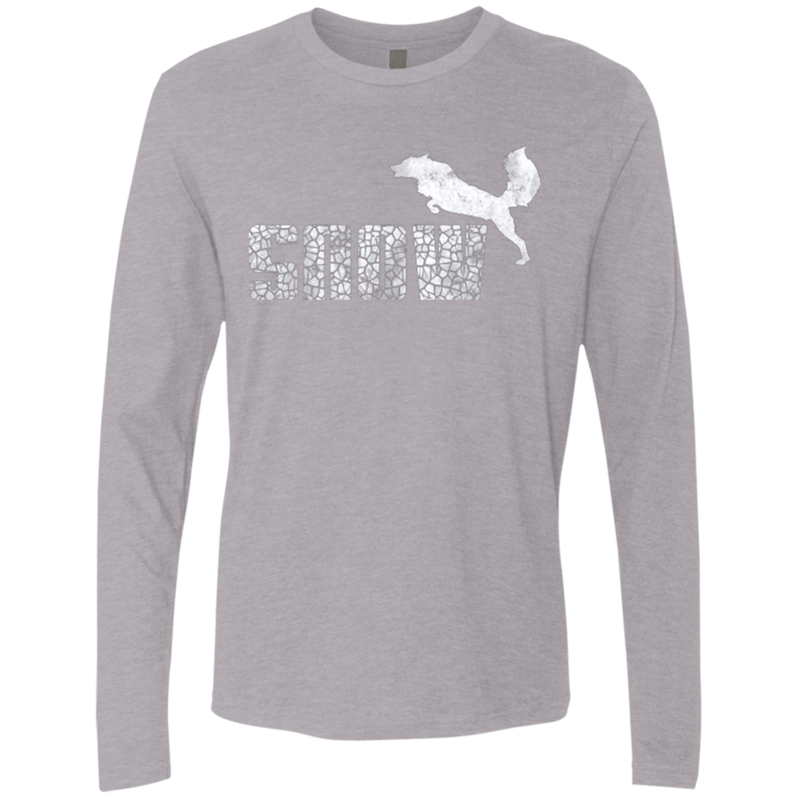T-Shirts Heather Grey / Small Snow Men's Premium Long Sleeve