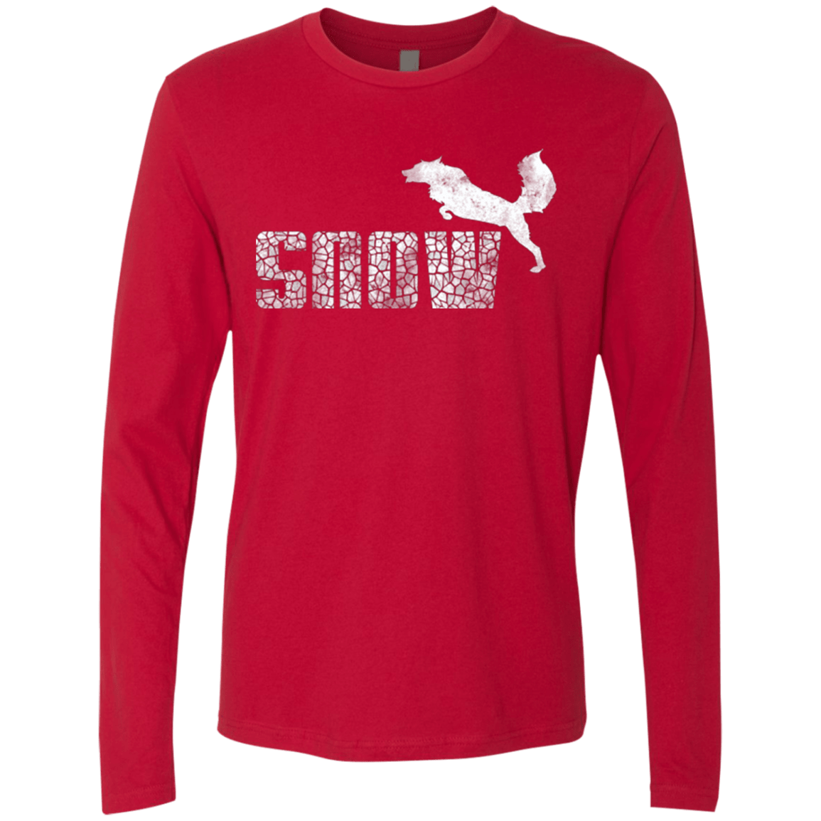T-Shirts Red / Small Snow Men's Premium Long Sleeve