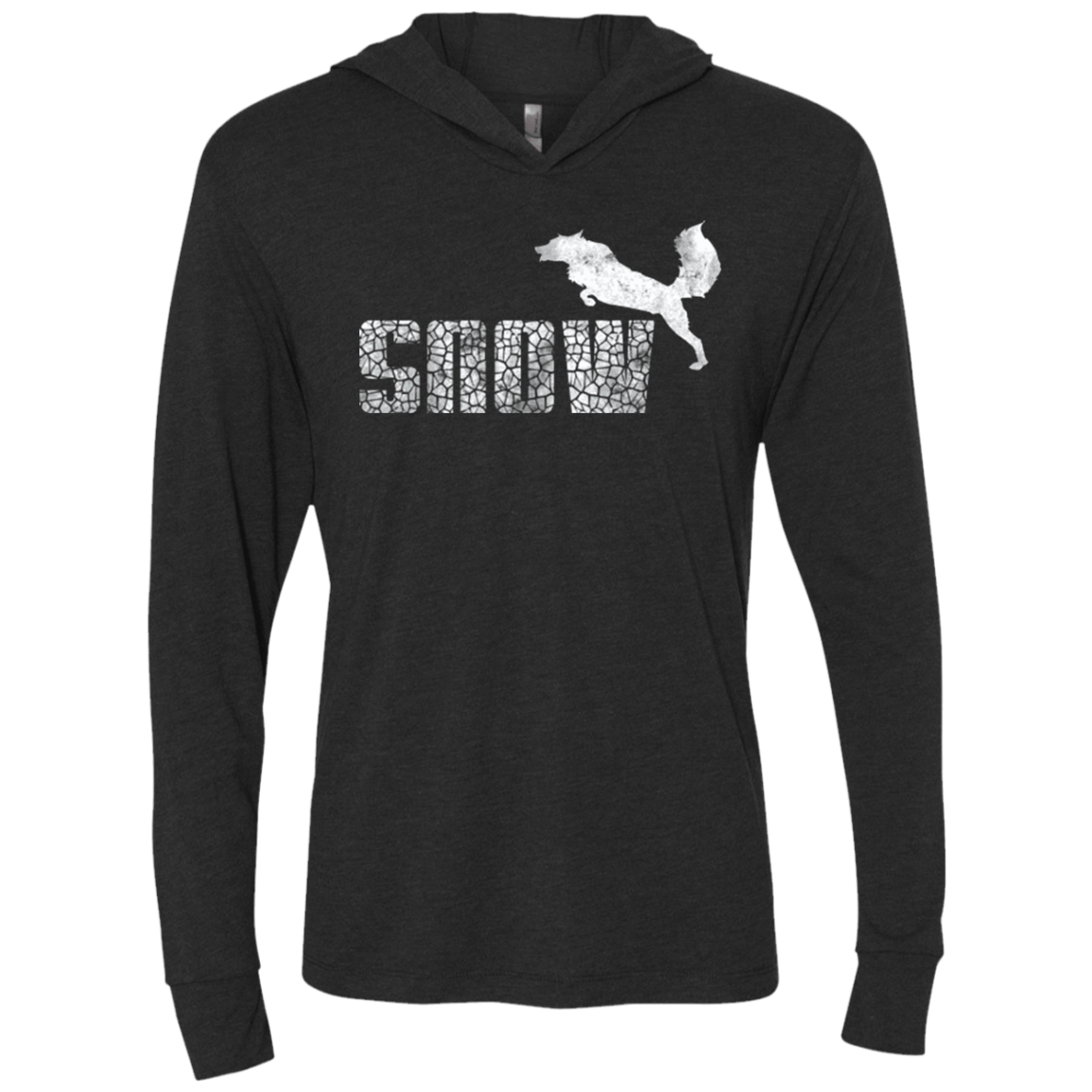 T-Shirts Vintage Black / X-Small Snow Triblend Long Sleeve Hoodie Tee