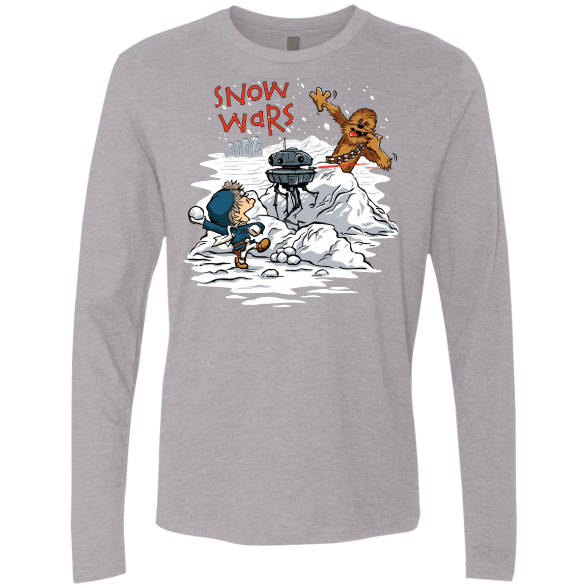 T-Shirts Heather Grey / Small Snow Wars Men's Premium Long Sleeve