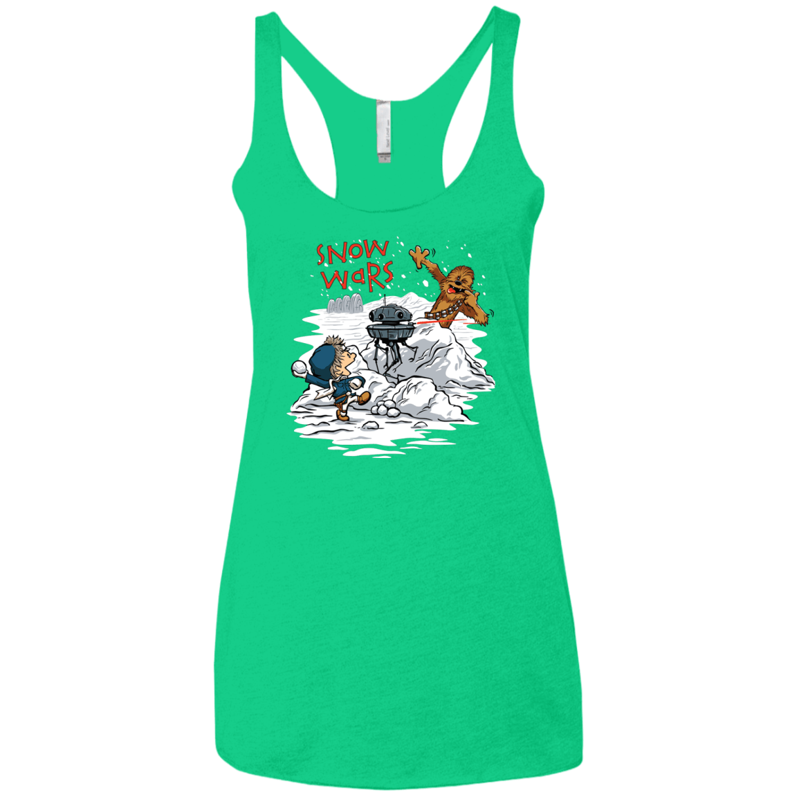 T-Shirts Envy / X-Small Snow Wars Women's Triblend Racerback Tank