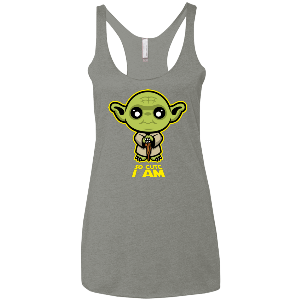 T-Shirts Venetian Grey / X-Small So Cute I Am Women's Triblend Racerback Tank