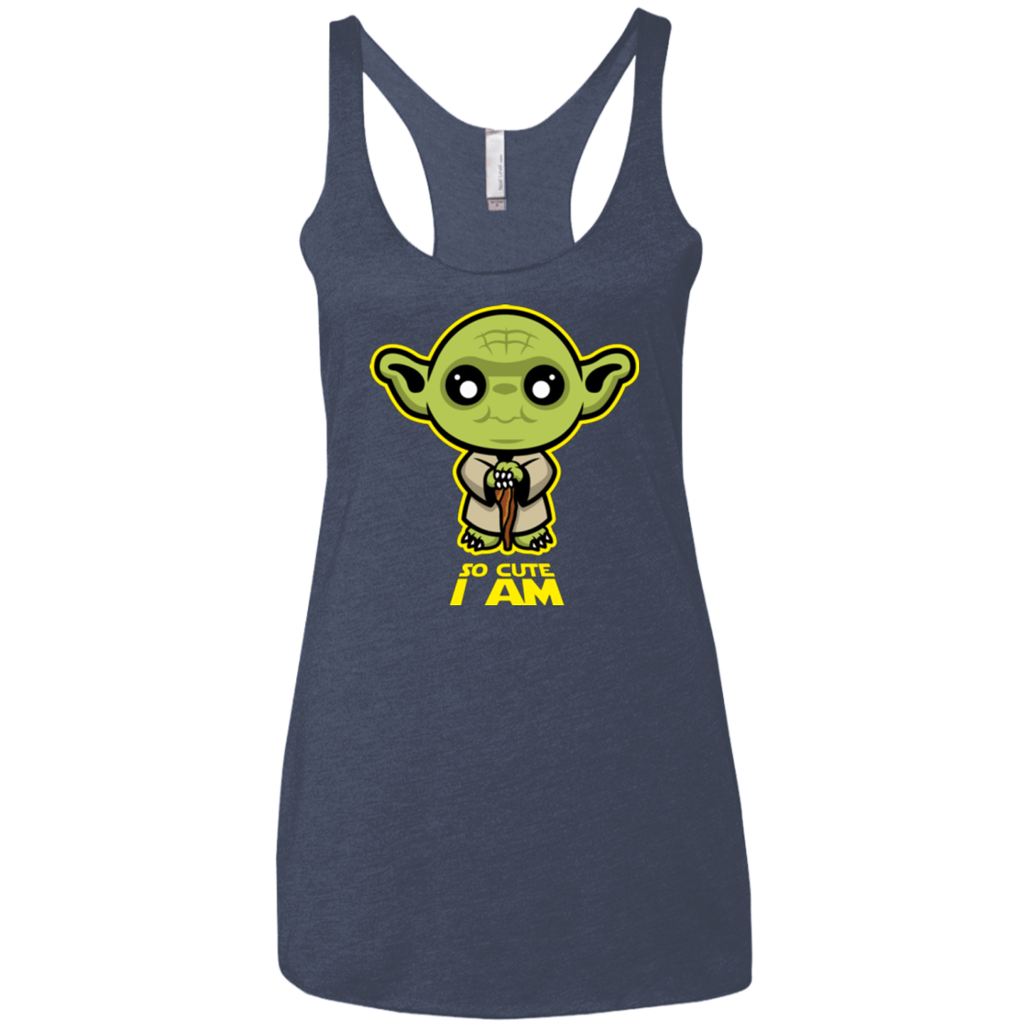 T-Shirts Vintage Navy / X-Small So Cute I Am Women's Triblend Racerback Tank