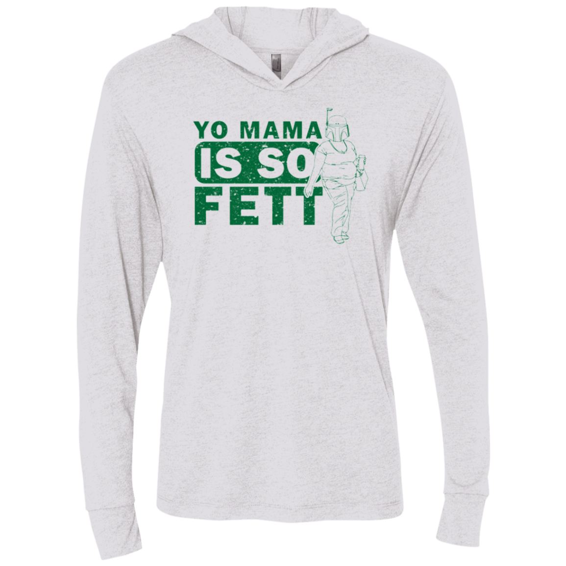 T-Shirts Heather White / X-Small So Fett Triblend Long Sleeve Hoodie Tee
