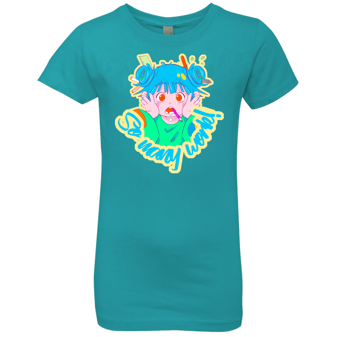 T-Shirts Tahiti Blue / YXS So many work! Girls Premium T-Shirt