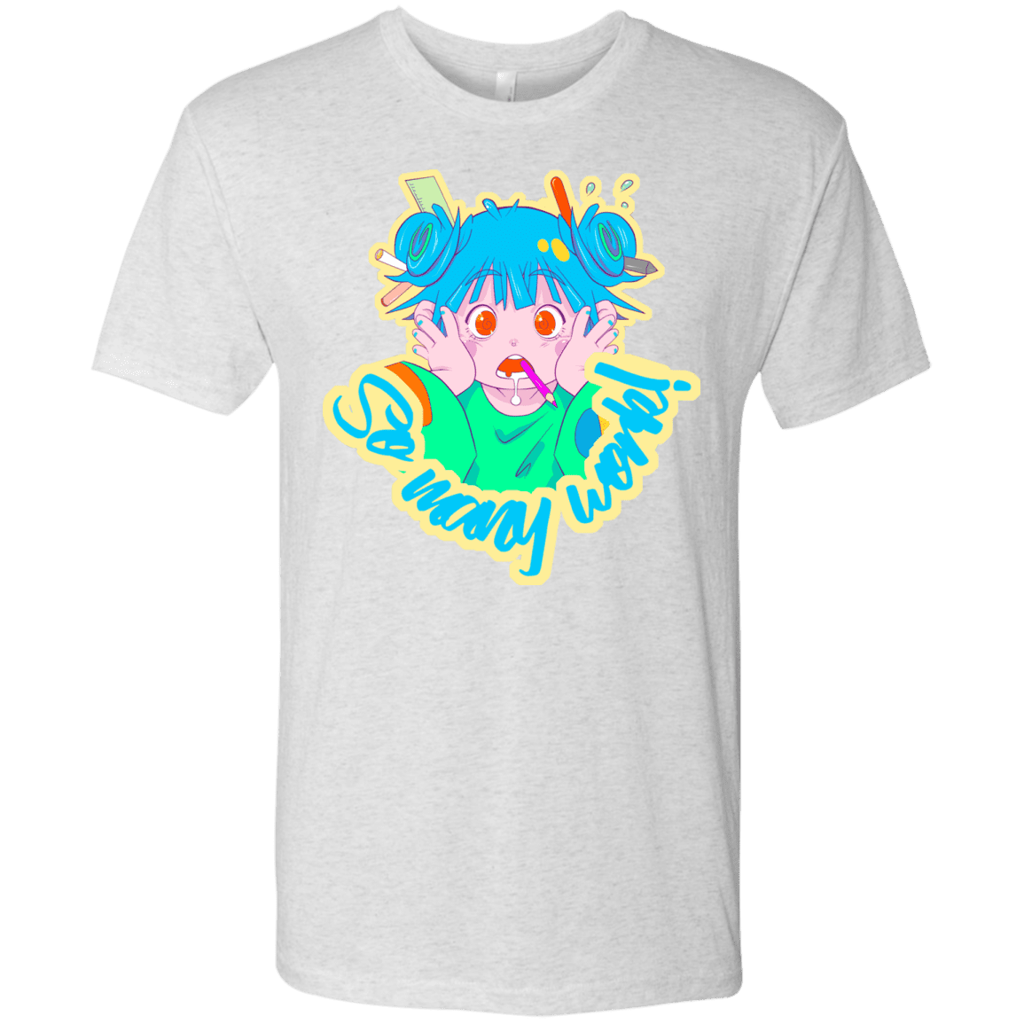 T-Shirts Heather White / S So many work! Men's Triblend T-Shirt
