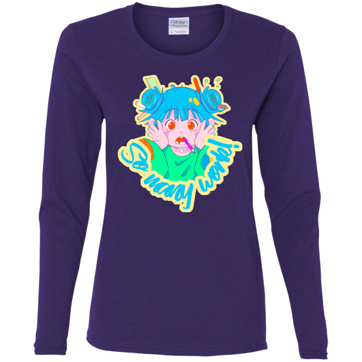 T-Shirts Purple / S So many work! Women's Long Sleeve T-Shirt