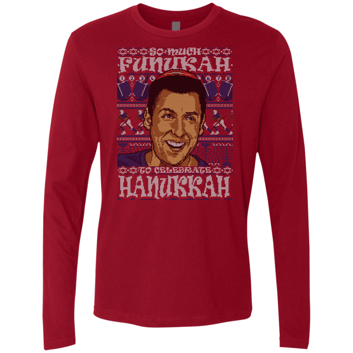 T-Shirts Cardinal / Small SO MUCH FUNUKAH Men's Premium Long Sleeve