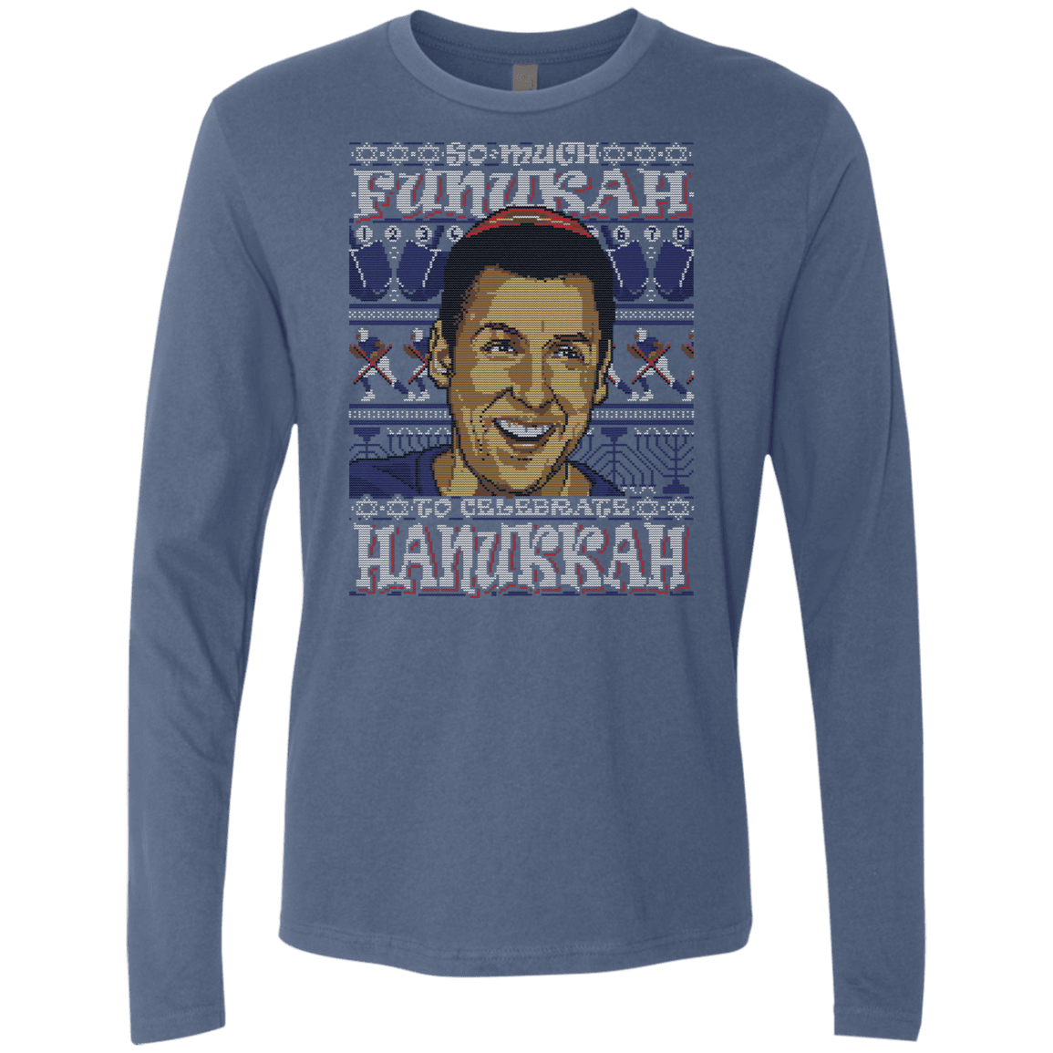 T-Shirts Indigo / Small SO MUCH FUNUKAH Men's Premium Long Sleeve