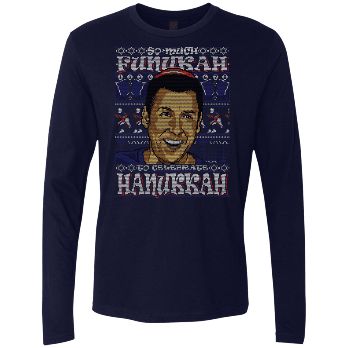 T-Shirts Midnight Navy / Small SO MUCH FUNUKAH Men's Premium Long Sleeve