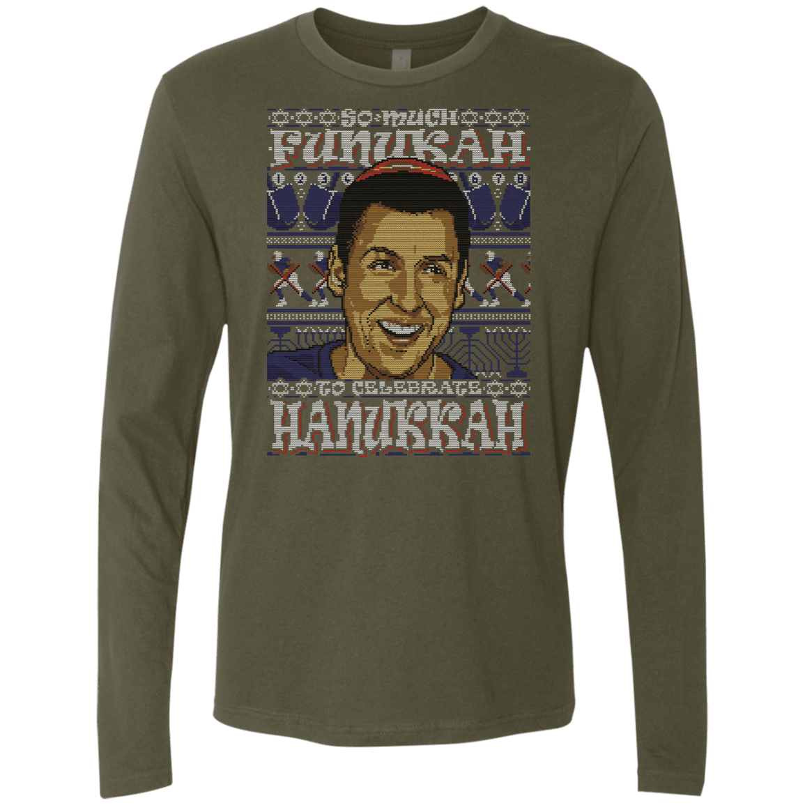 T-Shirts Military Green / Small SO MUCH FUNUKAH Men's Premium Long Sleeve