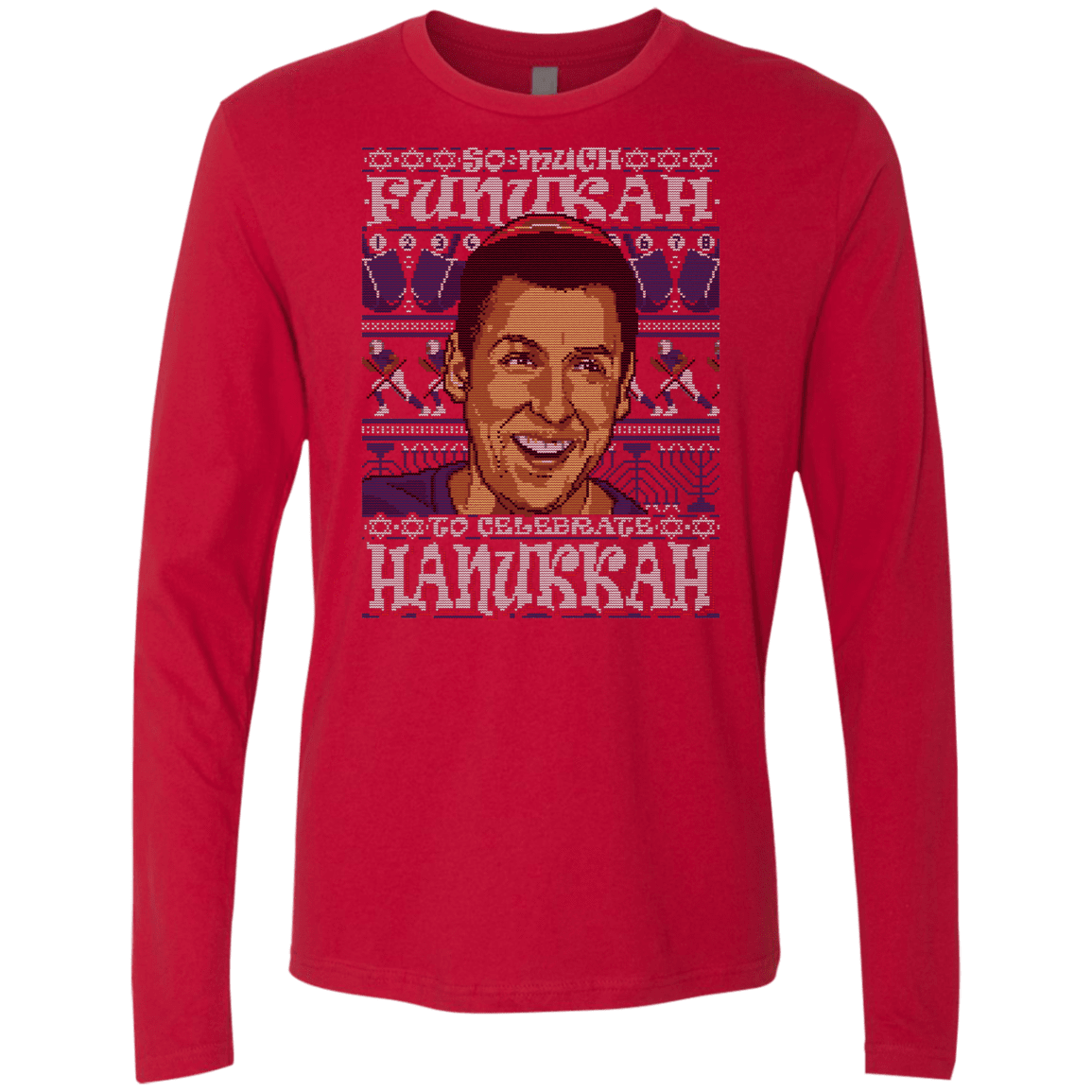 T-Shirts Red / Small SO MUCH FUNUKAH Men's Premium Long Sleeve