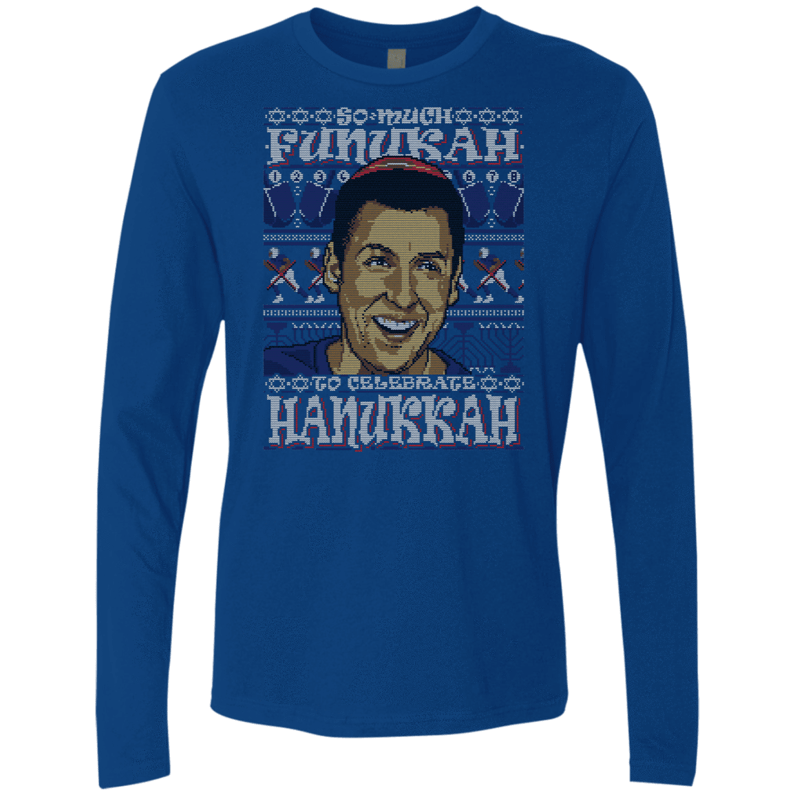 T-Shirts Royal / Small SO MUCH FUNUKAH Men's Premium Long Sleeve