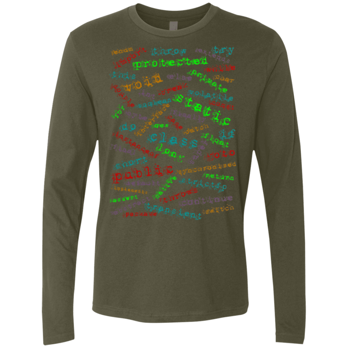 T-Shirts Military Green / Small Software Artist Men's Premium Long Sleeve
