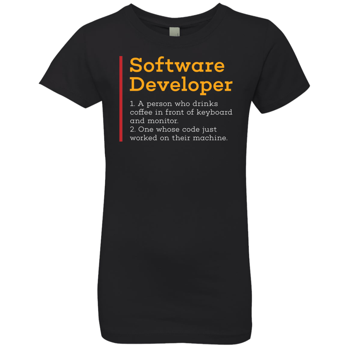 T-Shirts Black / YXS Software Developer Girls Premium T-Shirt