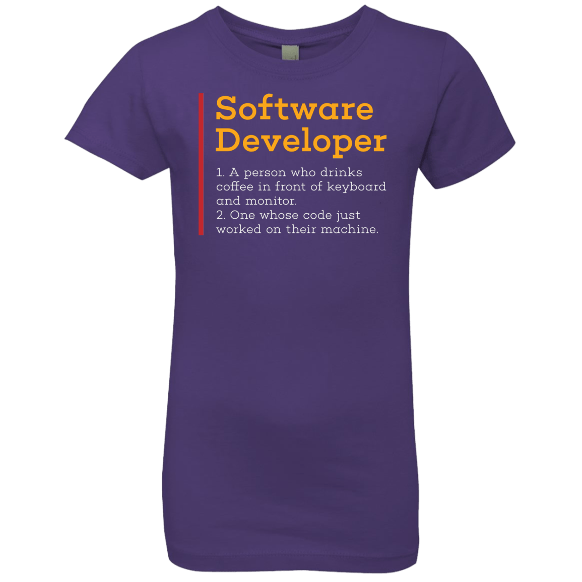 T-Shirts Purple Rush / YXS Software Developer Girls Premium T-Shirt