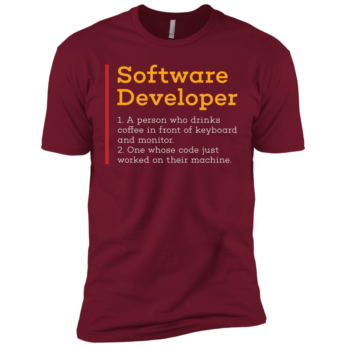 T-Shirts Cardinal / X-Small Software Developer Men's Premium T-Shirt