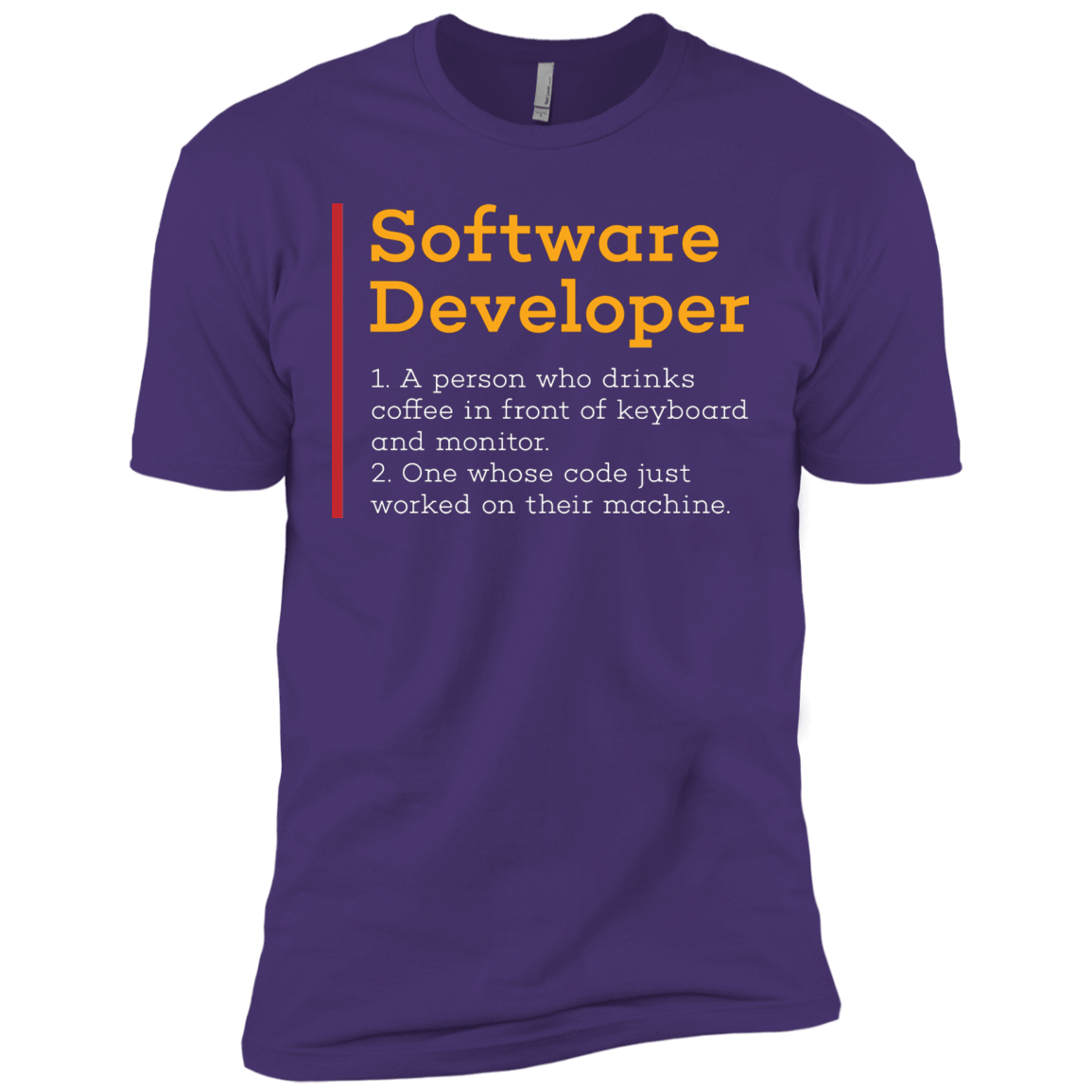 T-Shirts Purple Rush/ / X-Small Software Developer Men's Premium T-Shirt