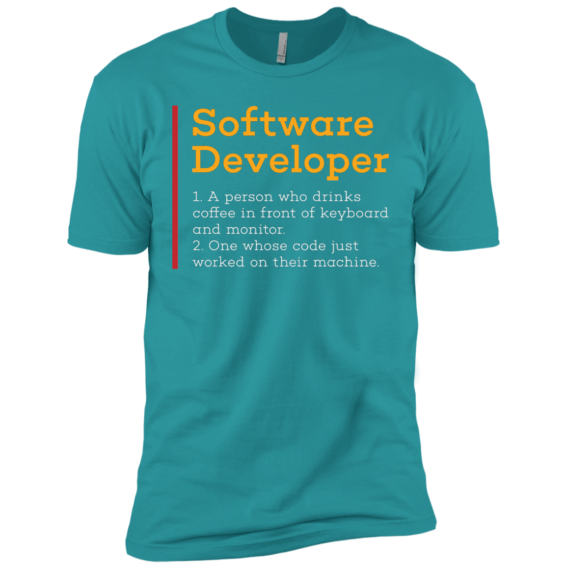 T-Shirts Tahiti Blue / X-Small Software Developer Men's Premium T-Shirt