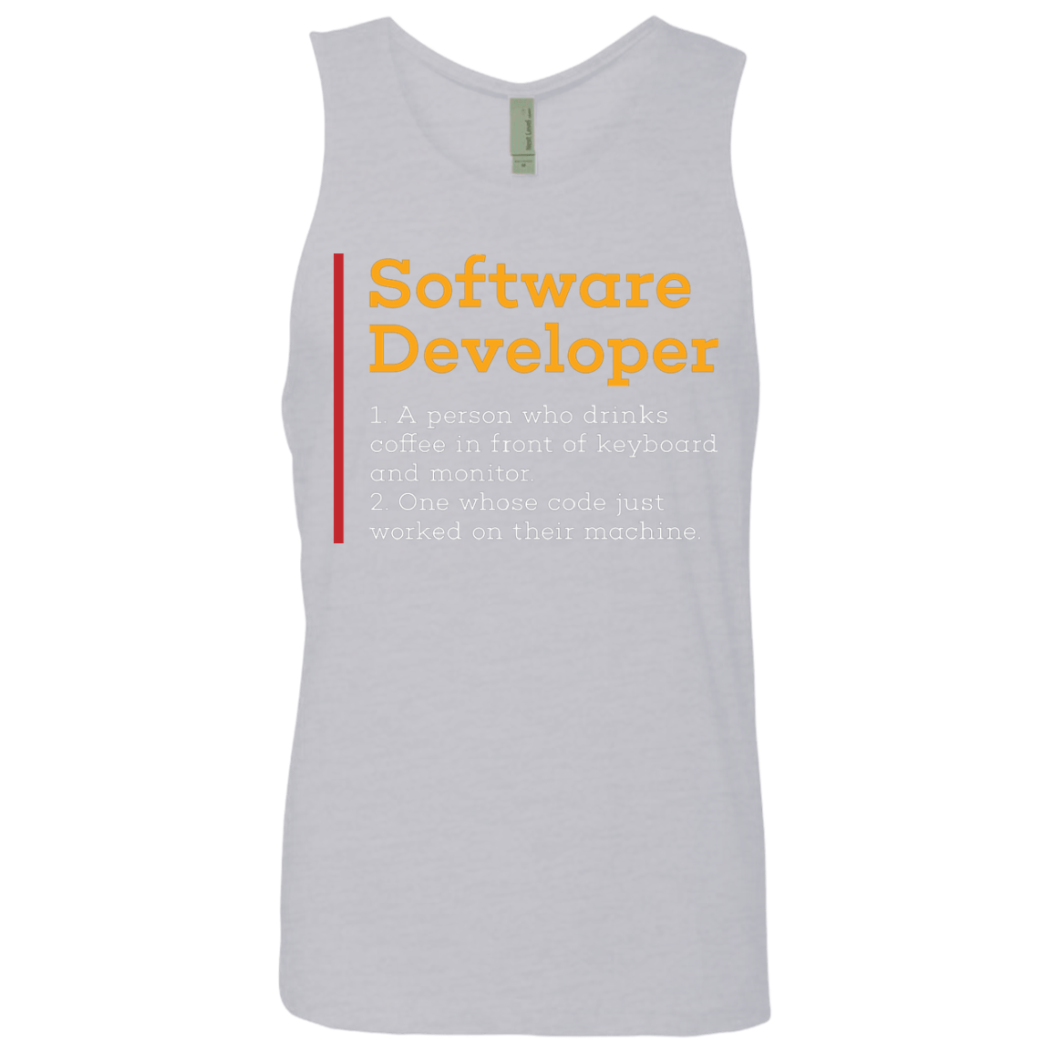 T-Shirts Heather Grey / Small Software Developer Men's Premium Tank Top