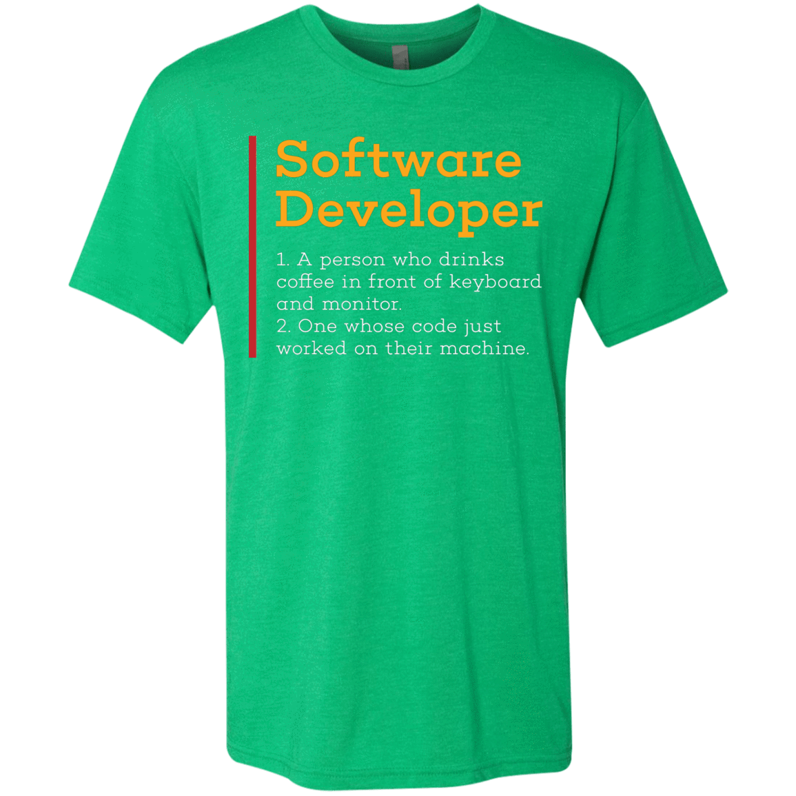 T-Shirts Envy / Small Software Developer Men's Triblend T-Shirt