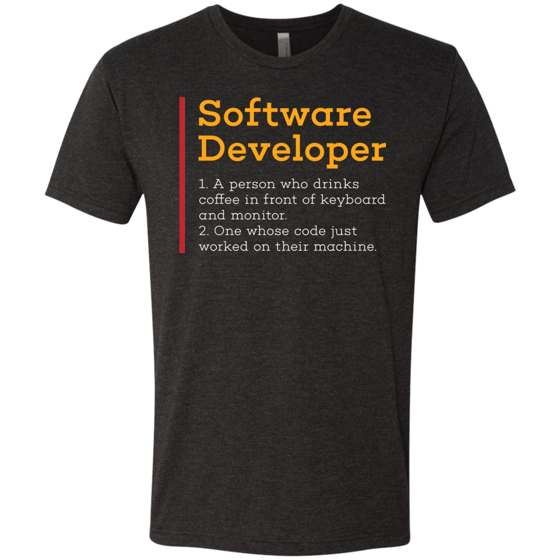 T-Shirts Vintage Black / Small Software Developer Men's Triblend T-Shirt