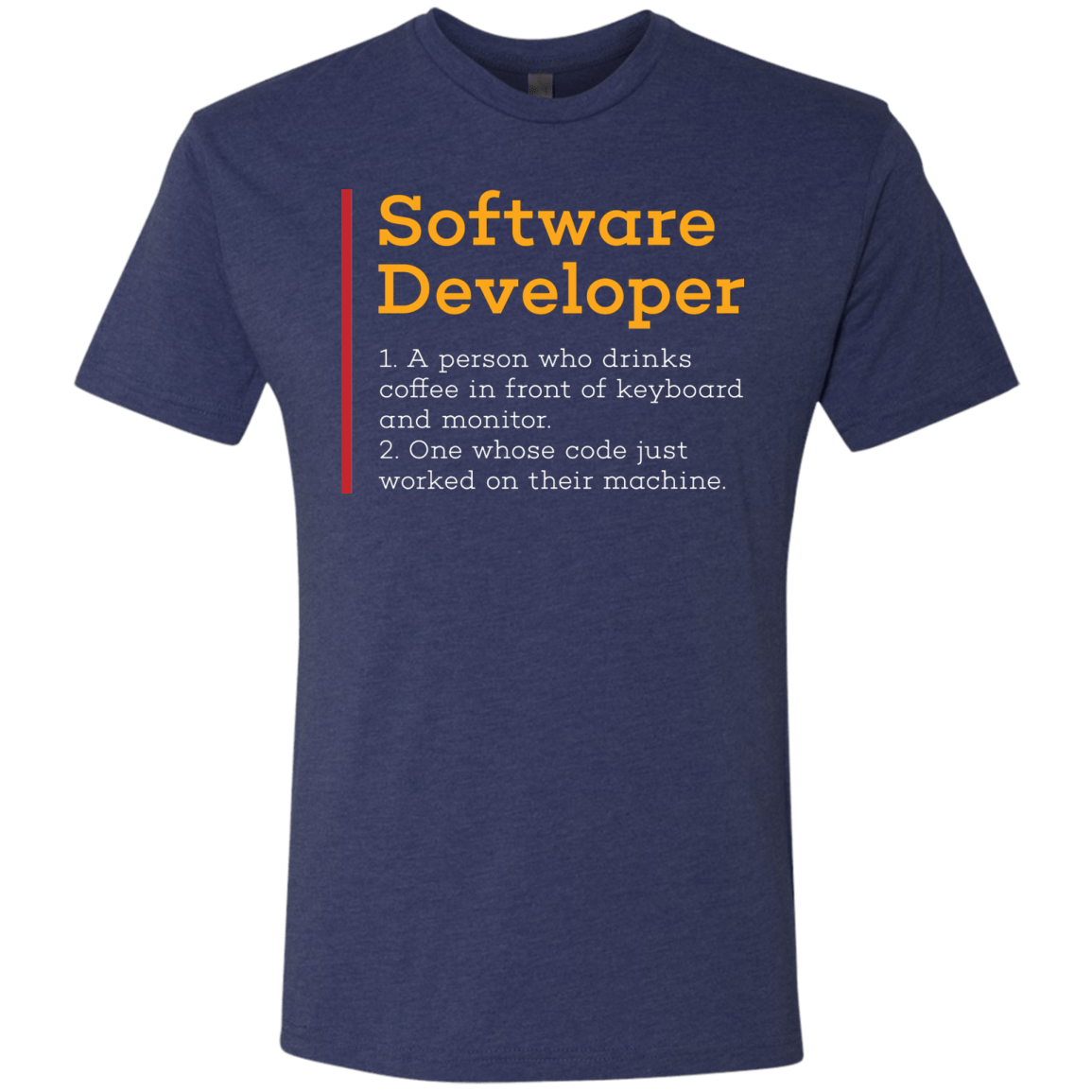 T-Shirts Vintage Navy / Small Software Developer Men's Triblend T-Shirt