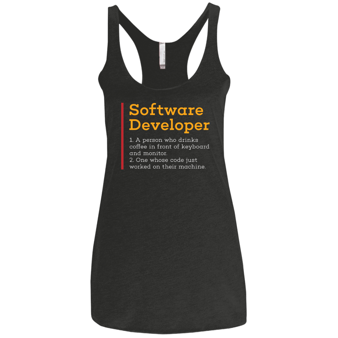 T-Shirts Vintage Black / X-Small Software Developer Women's Triblend Racerback Tank