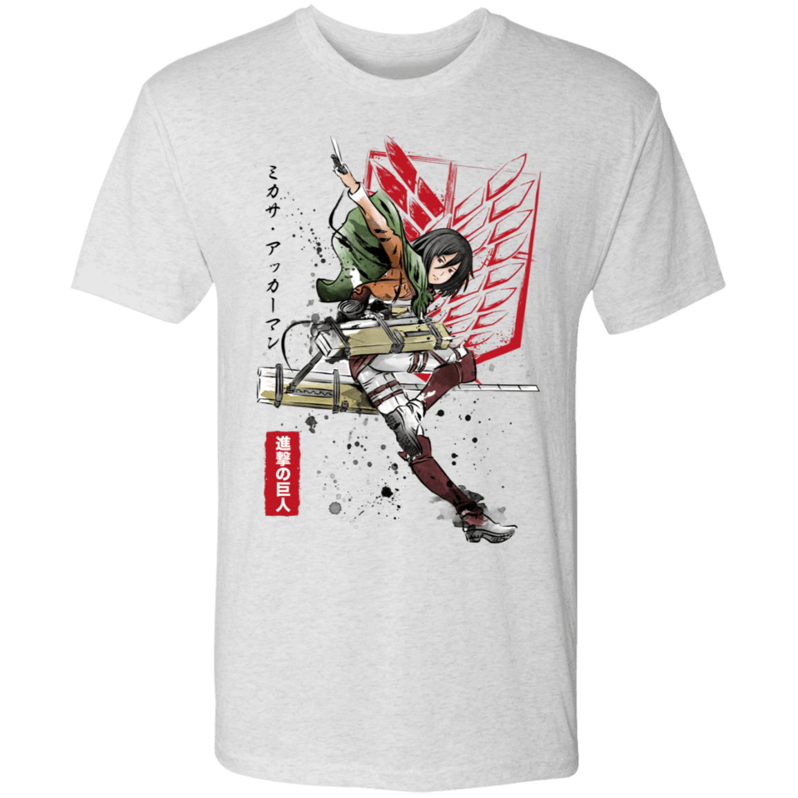 T-Shirts Heather White / S Soldier Mikasa Men's Triblend T-Shirt