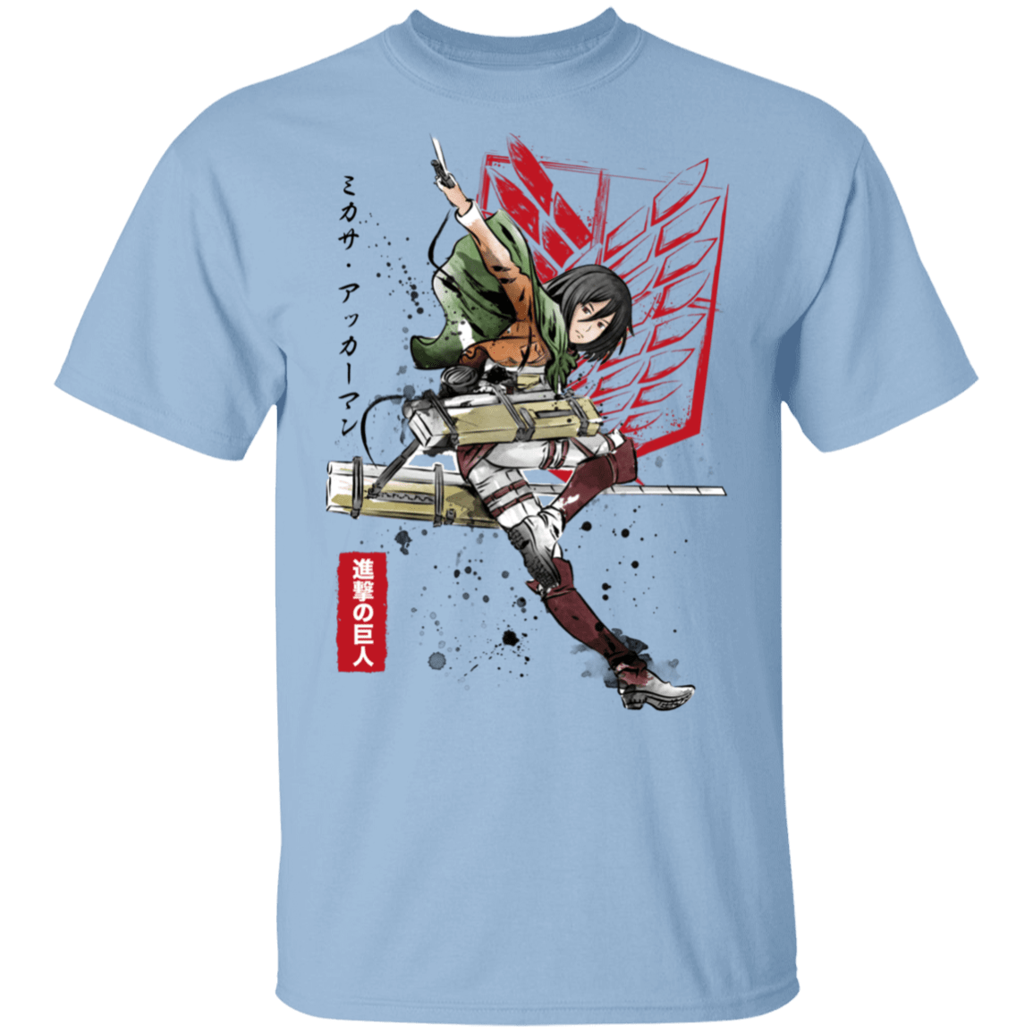 T-Shirts Light Blue / S Soldier Mikasa T-Shirt