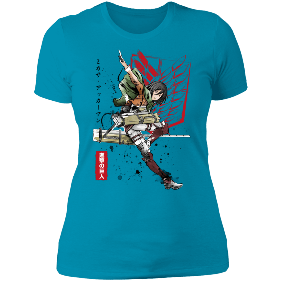T-Shirts Turquoise / S Soldier Mikasa Women's Premium T-Shirt